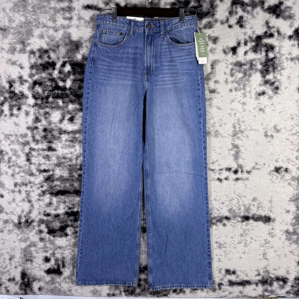 New H&M Jeans Womens Size 6 Wide Leg High Rise Coastal Cowgirl Hippie Y2K